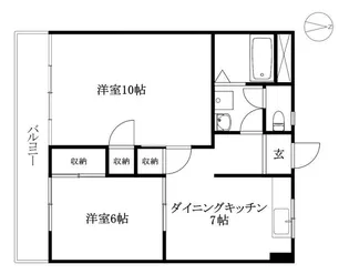 イーストレジデンス大和【606号室】の間取り
