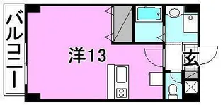ロイアルコート桑原【602号室】の間取り