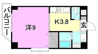 ロイアルコート桑原【801号室】の間取り
