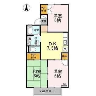 セジュール平田【203号室】の間取り