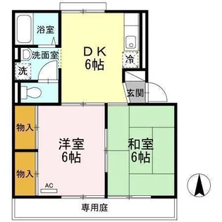 プレジール安田【A102号室】の間取り