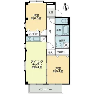 フォブール沖【206号室】の間取り