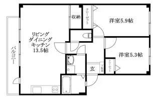 フォブール高岡【202号室】の間取り