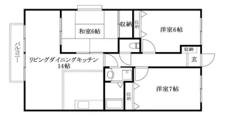 フォブール開A棟【201号室】の間取り