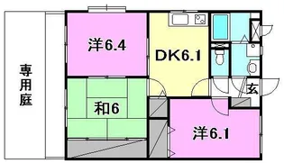 WOODY HOUSE【101号室】の間取り