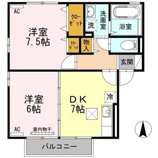 リビングタウン古川西E棟【101号室】の間取り