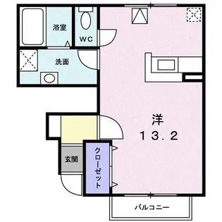 プラティーク南江戸【101号室】の間取り