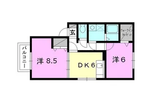 Gクレフ【101号室】の間取り