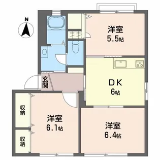 リヴェール西山A棟【101号室】の間取り