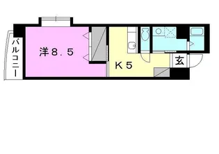 デリアス木屋町【801号室】の間取り