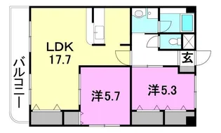 ウィステリアハイツ【401号室】の間取り