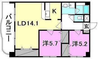 ウィステリアハイツ【403号室】の間取り