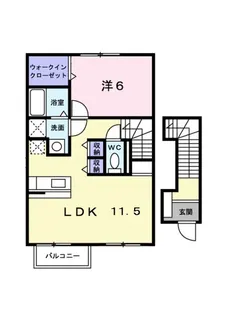 アヴニールK A棟【202号室】の間取り