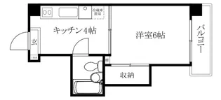 レジデンス市駅南【3A号室】の間取り