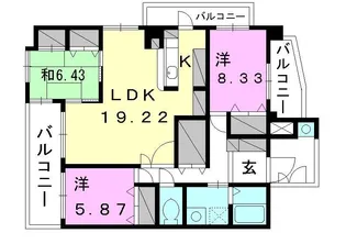 ピースマンションヤマゴエ【1002号室】の間取り