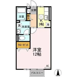 リヴェールたかおか【101号室】の間取り