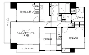 アルファステイツ市駅前【905号室】の間取り