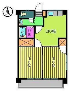 サニーハイツ【401号室】の間取り