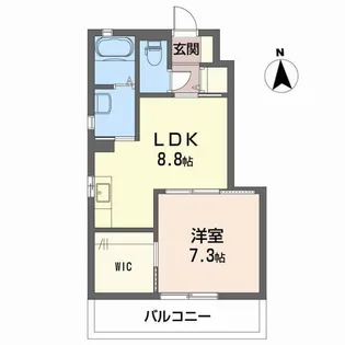 ブランシェ南斎院【106号室】の間取り