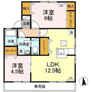 丹下ハイツ【A-101号室】の間取り