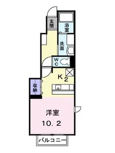 メゾンソレイユ【101号室】の間取り