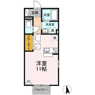 La casa持田【101号室】の間取り