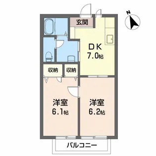 ディアス サンライズ【201号室】の間取り