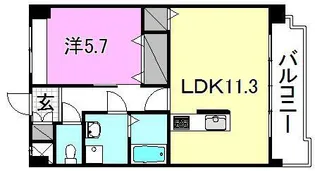 フォンテーヌ・朝生田【304号室】の間取り