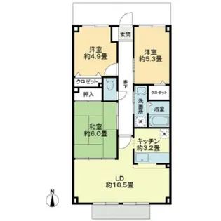 フォブール久枝【202号室】の間取り