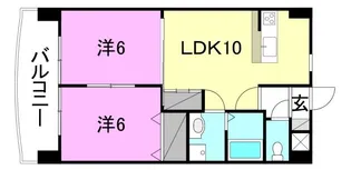 プレザント来住【402号室】の間取り