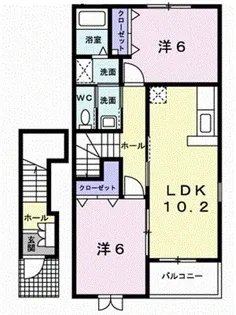 ロックガーデン A棟【205号室】の間取り