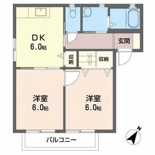 ナチュールJ【201号室】の間取り