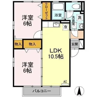 Y サイレントビレッジ久万ノ台【101号室】の間取り