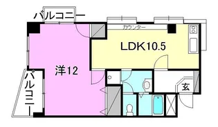 セントラルハイム壱番館【131号室】の間取り