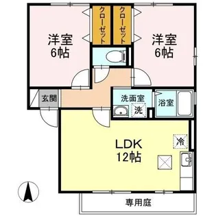セジュール郷【102号室】の間取り
