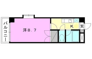 ハオス ベハーゲン【201号室】の間取り
