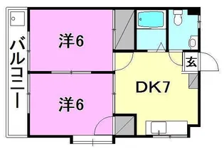 コスモリヴェール朝生田【301号室】の間取り
