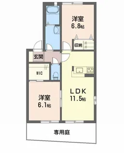 エスベランサ K【102号室】の間取り