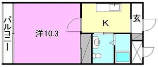 Goody SANGOYA【307号室】の間取り