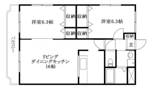 Goody SANGOYA【502号室】の間取り