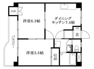 グランレガーロ土居田【302号室】の間取り