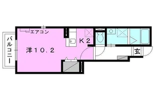 シャルル道後【101号室】の間取り