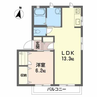 ディアスつゞみ【201号室】の間取り