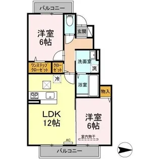 フルールエクラ【102号室】の間取り