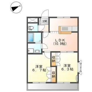 ブレスビュー【101号室】の間取り