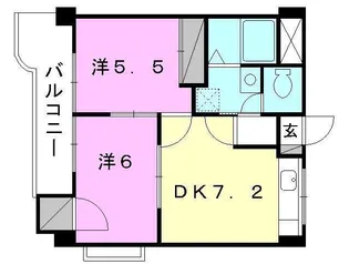 ファミール スクウェア【202号室】の間取り