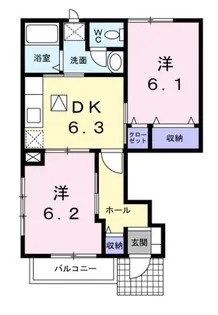 リヴァーパークB棟【101号室】の間取り