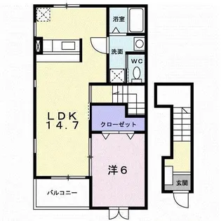 ウインド・ヒル1・2【B201号室】の間取り
