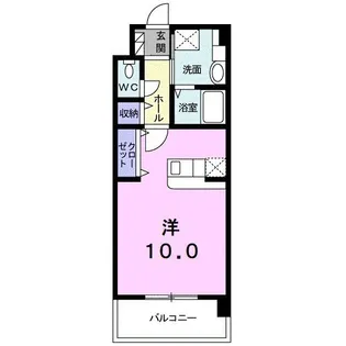 プリムローズ小坂【206号室】の間取り