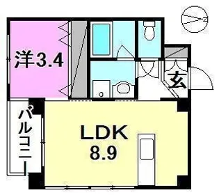 パミドール【401号室】の間取り
